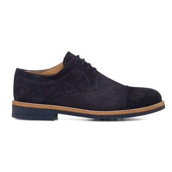 Stringate casual blu navy in pelle scamosciata da uomo Primopiano, Uomo, SKU m121000396, Immagine 0